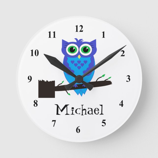 Blue owl Clock (Front)