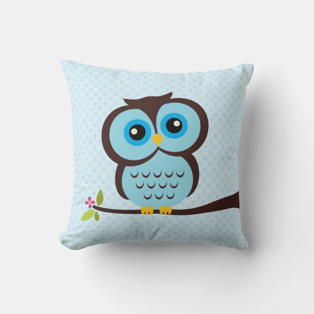 Blue Owl Cushion (Front)