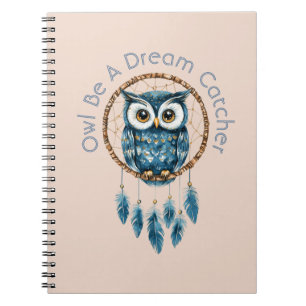 Blue Owl Dream Catcher Notebook