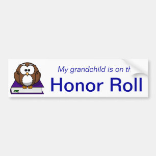 Blue Owl Grandchild Honour Roll Bumper Sticker
