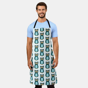 Blue Owl illustration Apron