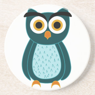 Blue Owl Illustration Coaster