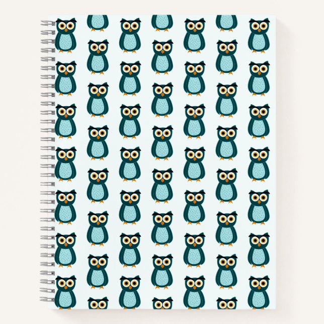 Blue Owl illustration Notebook (Front)
