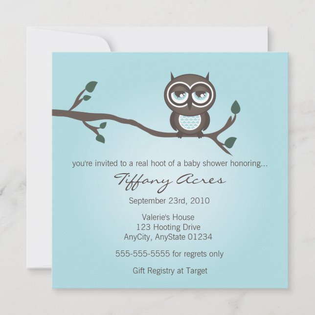 Blue Owl Invitation (Front)