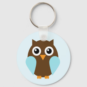 Blue Owl Key Ring
