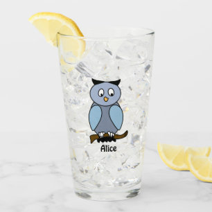 Blue Owl Minimalist Kids Glass