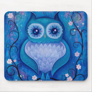 blue owl mouse mat