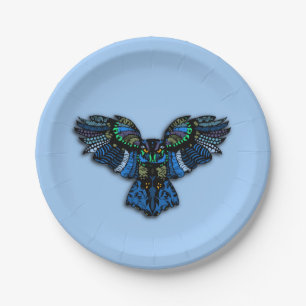 Blue Owl Paper Plate
