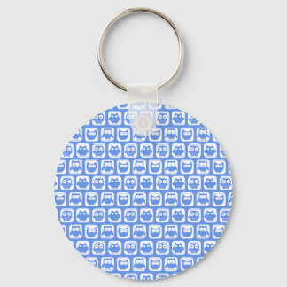 Blue Owl Pattern Key Ring