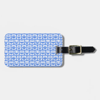 Blue Owl Pattern Luggage Tag