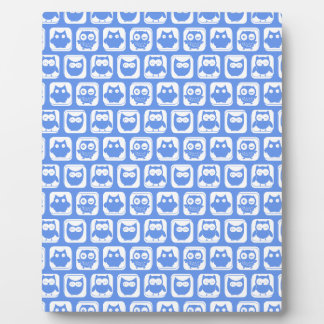 Blue Owl Pattern Plaque
