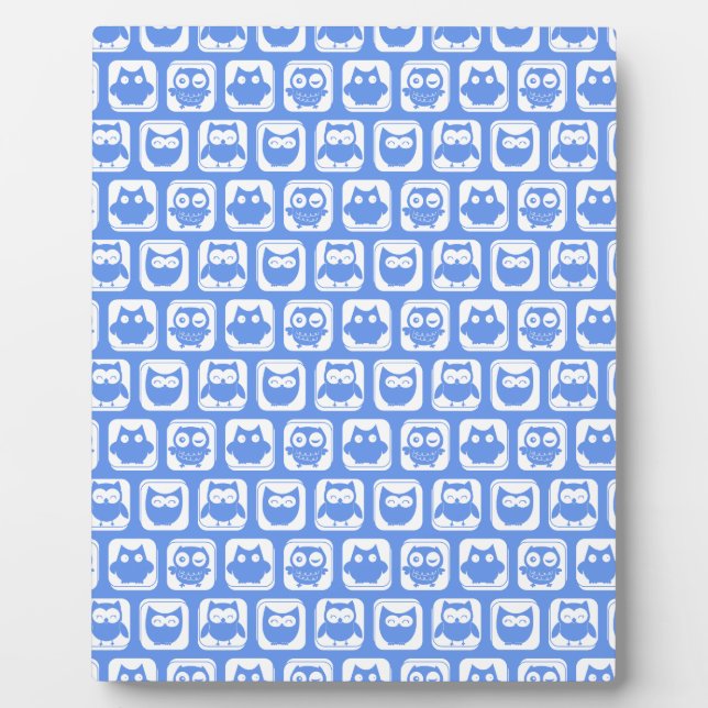 Blue Owl Pattern Plaque (Front)
