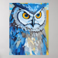 Blue Owl Portrait Paintings