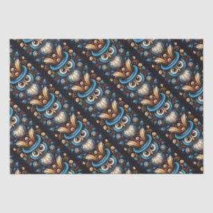 Blue owl tissue paper