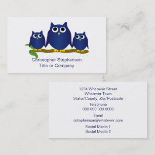 Blue Owls Design Business Card