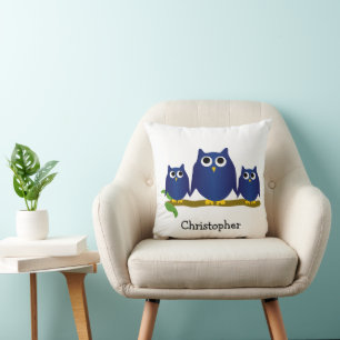 Blue Owls Design Personalised Cushion