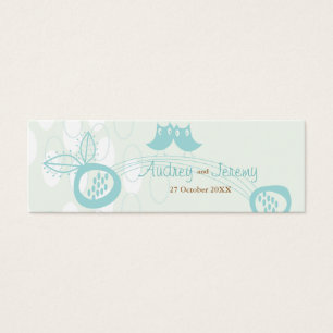 Blue Owls In Love Custom Thank You Gift Tag /