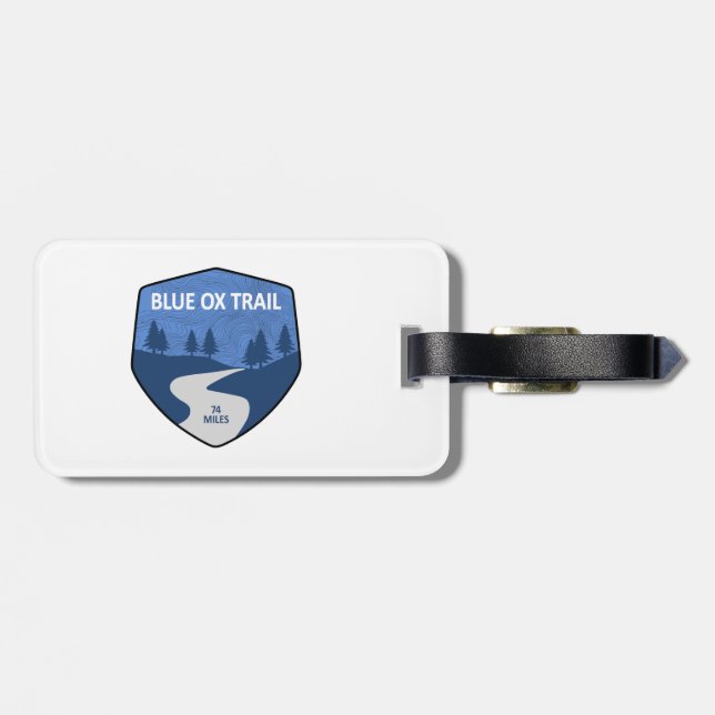 Blue Ox Trail Luggage Tag (Back Horizontal)