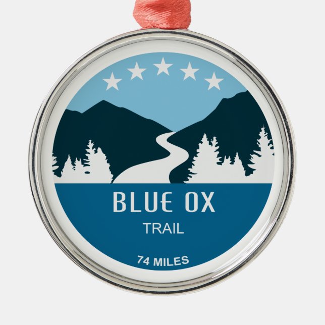 Blue Ox Trail Metal Tree Decoration (Front)