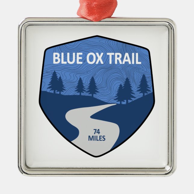 Blue Ox Trail Metal Tree Decoration (Front)