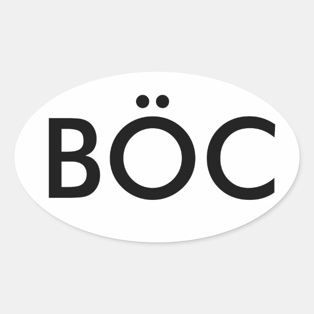 Blue Oyster Cult Decal Oval Sticker (Front)