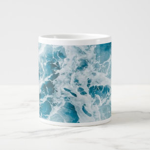 Blue Pacific Ocean Wave Large Coffee Mug