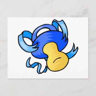 blue pacifier postcard