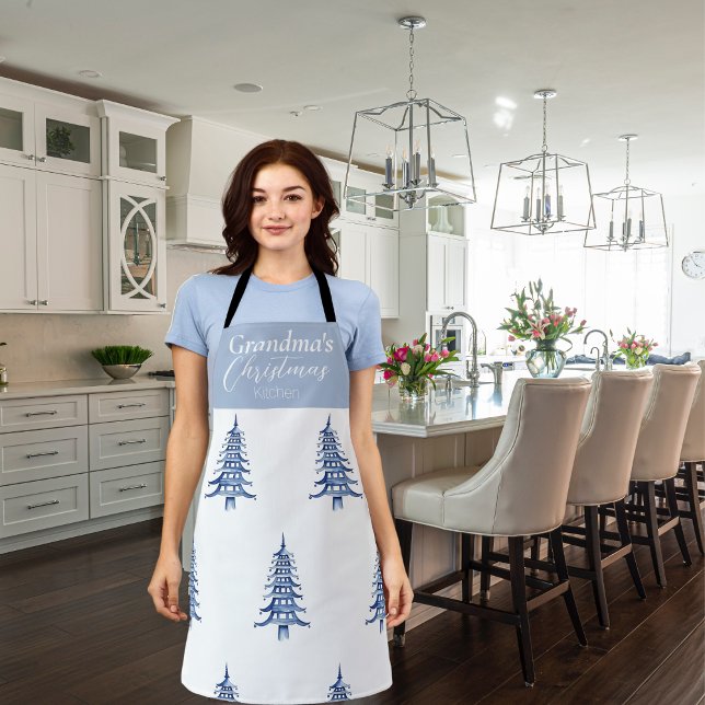 Blue Pagoda Custom Christmas Tree Apron (Blue Pagoda Custom Christmas Tree Apron)