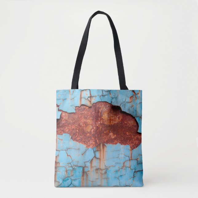 Blue paint and rust texture old, paint, texture, a tote bag (Front)