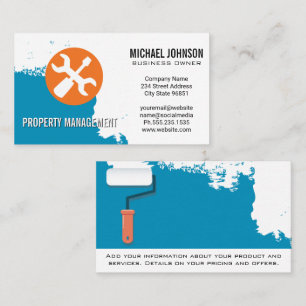 Blue Paint Carpentry Hand Tools Business Card