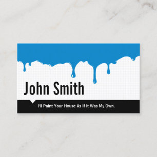 Blue Paint Dripping Painting Service business card