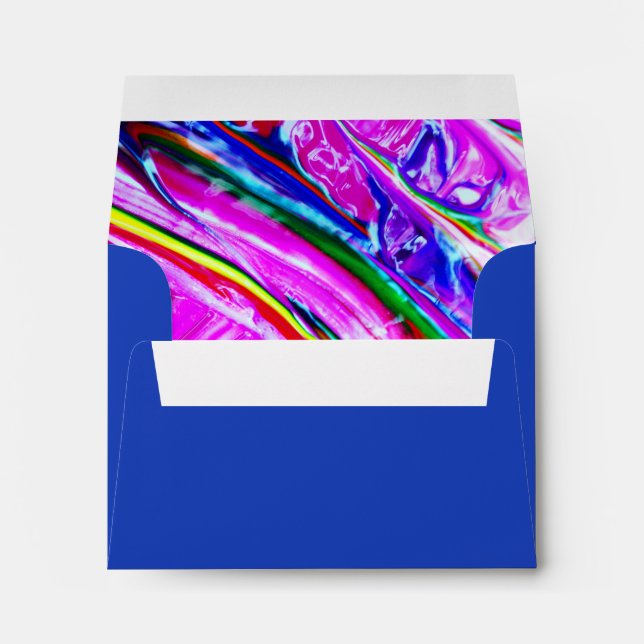 Blue Paint Smears Envelope (Back (Bottom))