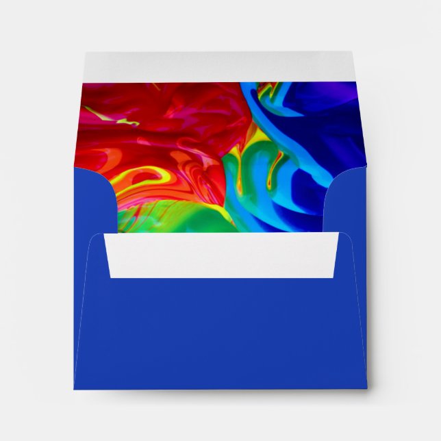 Blue Paint Swirls Envelope (Back (Bottom))