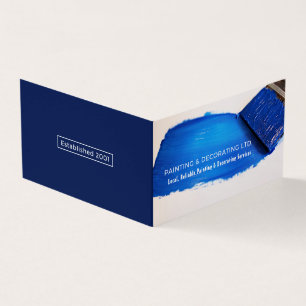 Blue Paintbrush, Painter & Decorator Photo Business Card