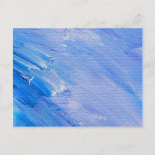 Blue Painted Abstract Customisable Design Postcard
