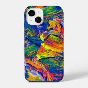 Blue Painted Abstract iPhone 14 Case-Mate Case