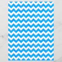 Blue Painted Chevron Scrapbook Paper Design