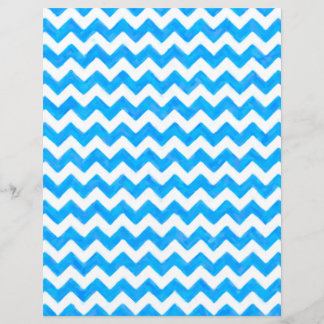 Blue Painted Chevron Scrapbook Paper Design