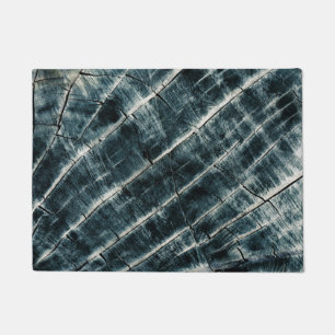 Blue Painted Wood Doormat