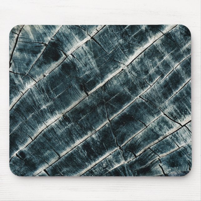 Blue Painted Wood Mouse Mat (Front)
