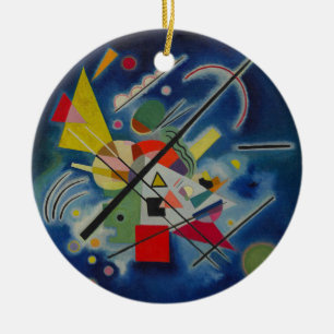 Blue Painting by Kandinsky Ceramic Tree Decoration