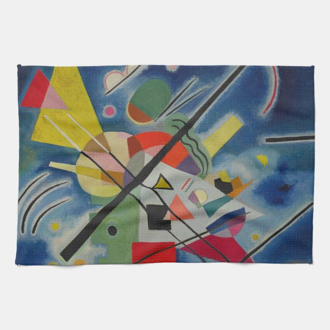 Blue Painting by Kandinsky Tea Towel (Horizontal)