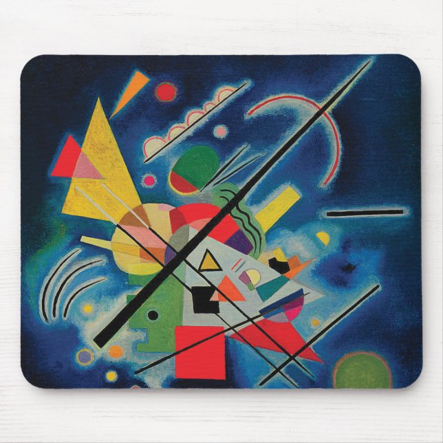 Blue Painting by Wassily Kandinsky Mouse Mat (Front)