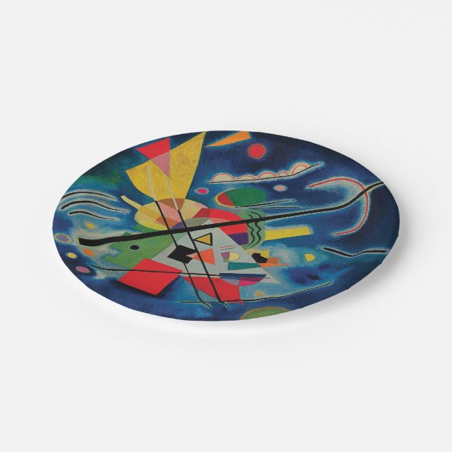 Blue Painting by Wassily Kandinsky Paper Plate (Angled)