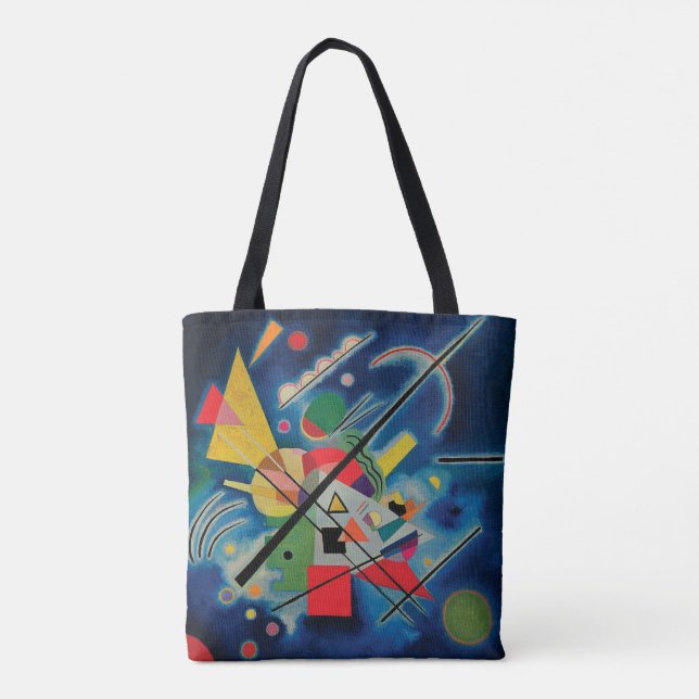 Blue Painting by Wassily Kandinsky Tote Bag (Back)