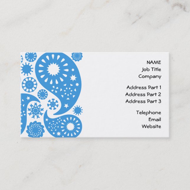 Blue Paisley. Business Card (Front)