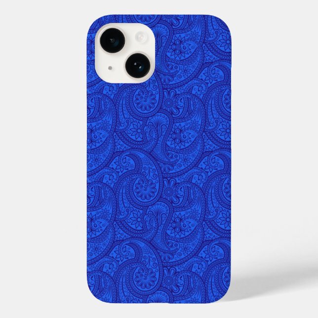 Blue Paisley Case-Mate iPhone Case (Back)