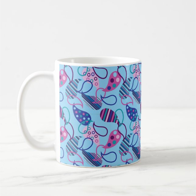 Blue Paisley  Coffee Mug (Left)