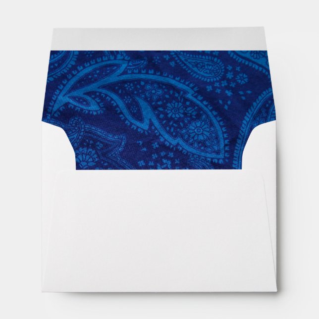 Blue paisley envelope (Back (Bottom))