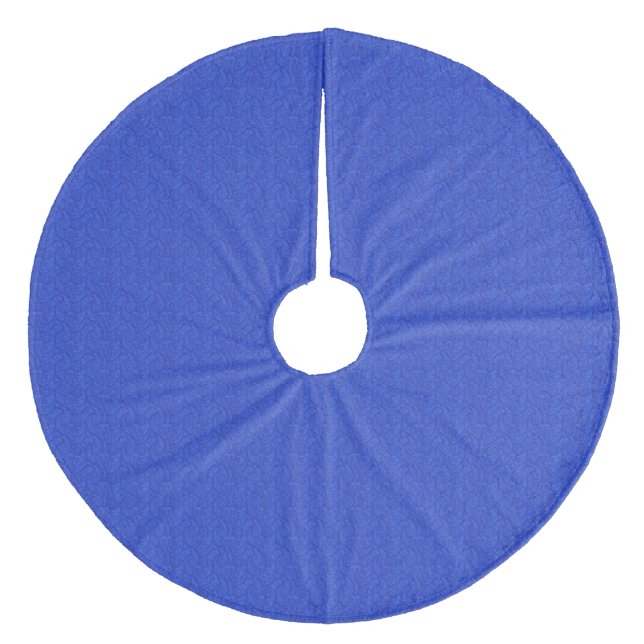 Blue Paisley Fleece Tree Skirt (Front)